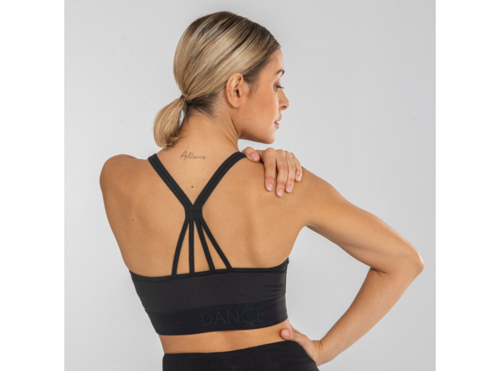Brassière danse moderne fines bretelles Femme - noir