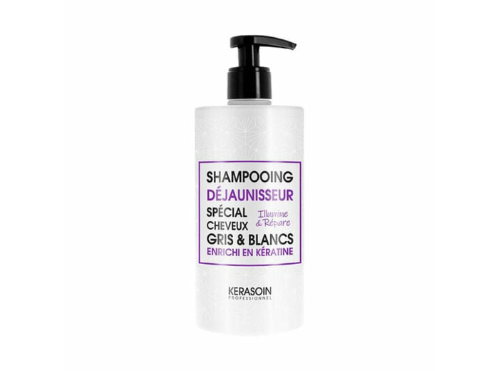 Shampooing déjaunisseur pour cheveux gris et blancs 500ml