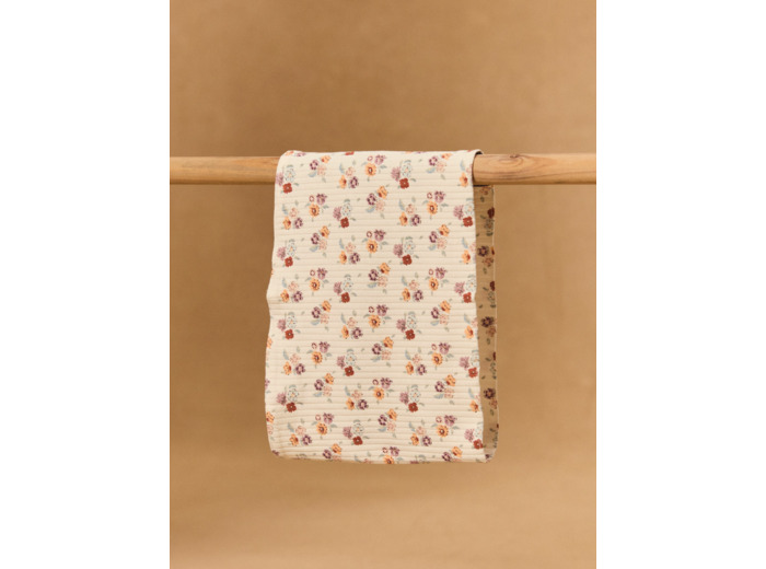 Snood écru imprimé fleur