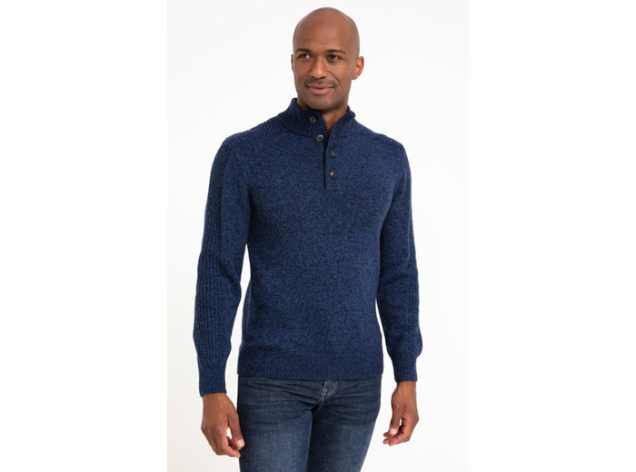 Pull Col Montant Boutonné