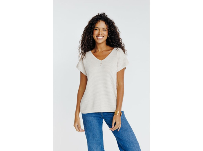 Pull maille brillante