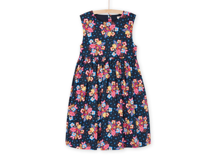 Robe noire à imprimé fleuri