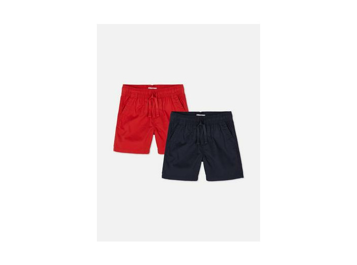 Lot de 2 shorts tissés à cordon de serrage