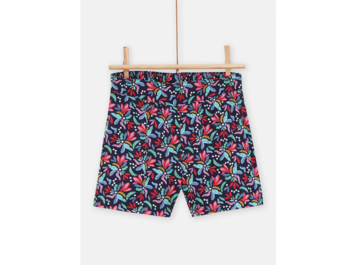 Short fluide imprimé abstrait coloré pour fille