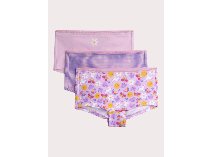 Lot de 3 shorty fantaisies pour fille
