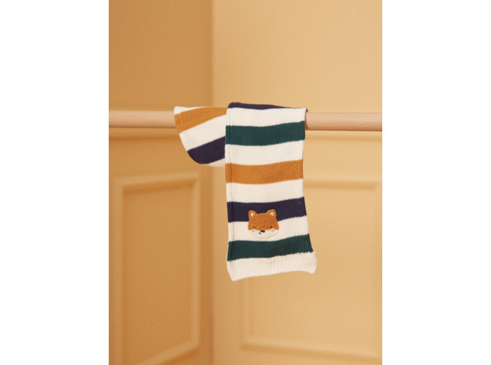 Echarpe rayée renard