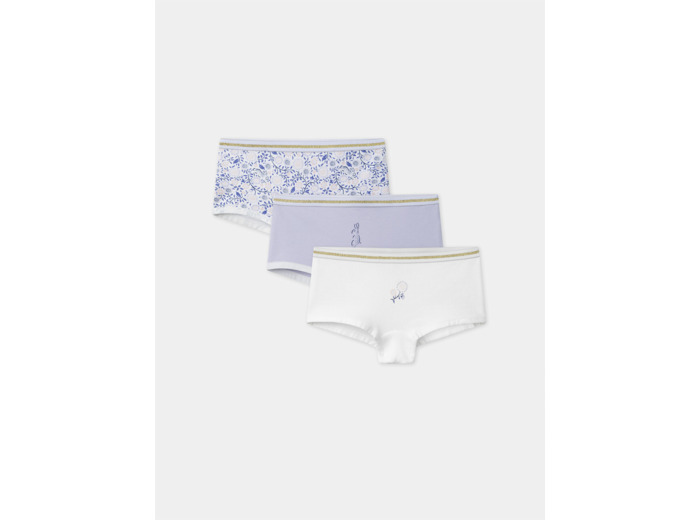 Lot de 3 culottes imprimés ou uni Fille