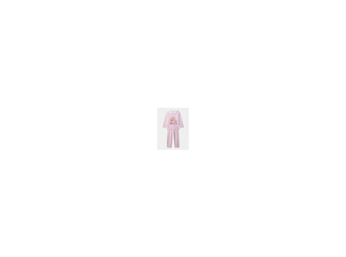 Pyjama en velours rose pour fille
