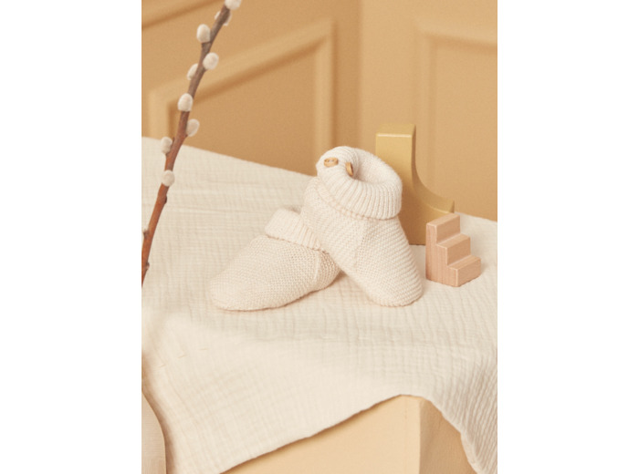 Chaussons Ecru chiné