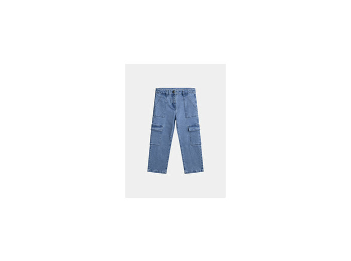 Pantalon cargo en denim pour fille