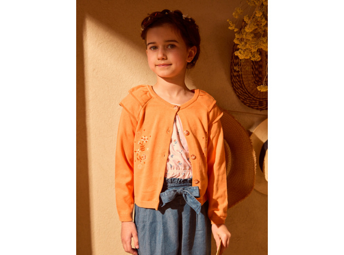 Gilet orange à volants