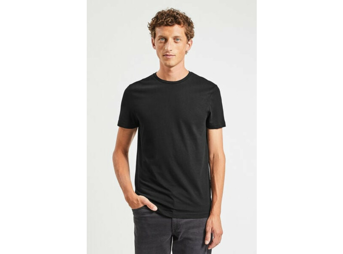 Tee shirt en coton col rond basique - Noir