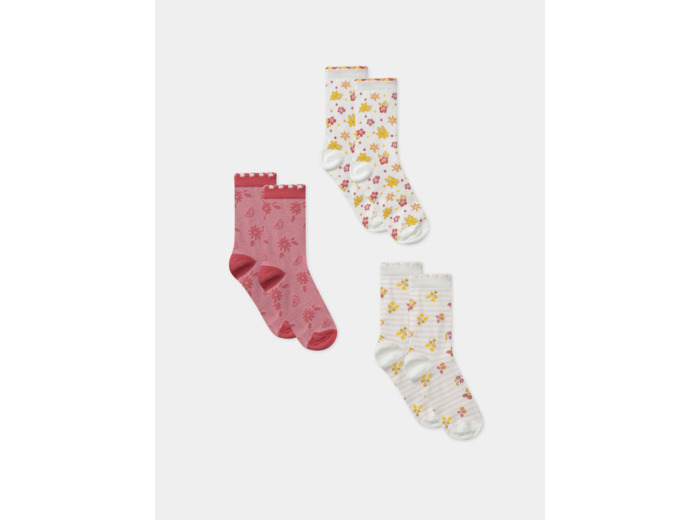 Lot de 3 chaussettes jacquard