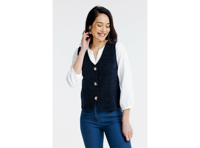 Cardigan boutons coquillage