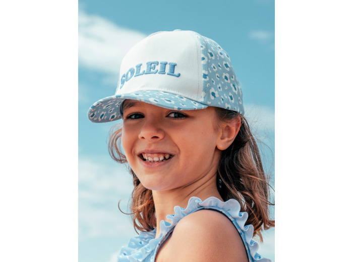 Casquette imprimé léopard et brodée