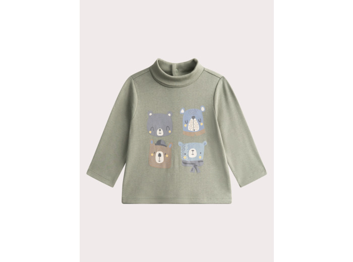 Sous pull à animation ours pour bébé garçon