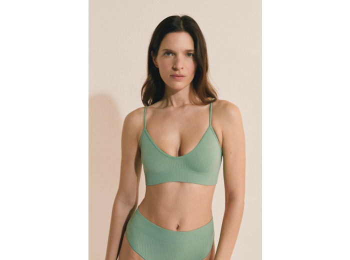 Soutien-gorge brassière col V,Soutien-gorge brassière col V;${refinementColor}