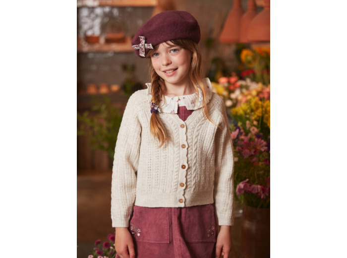 Cardigan Ecru chiné