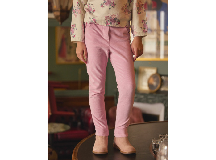 Pantalon en velours rose