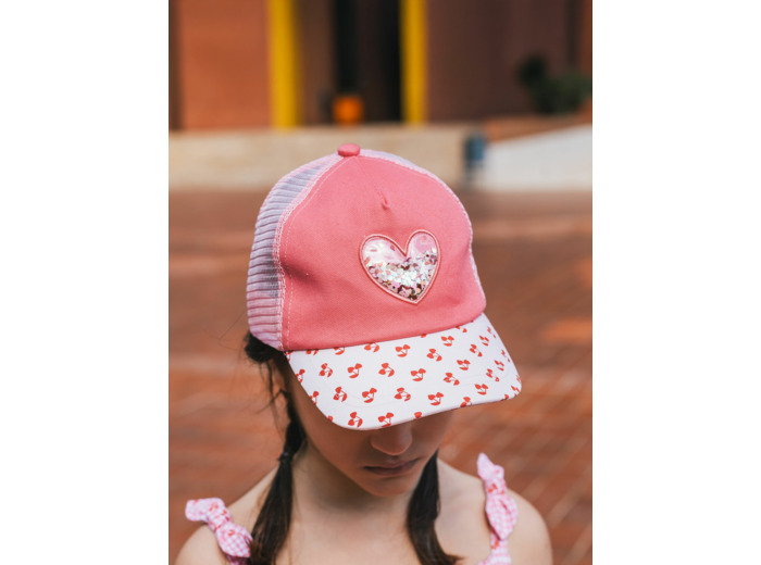 Casquette imprimé et sequins