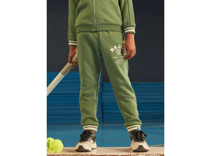 Jogging en molleton gratté vert