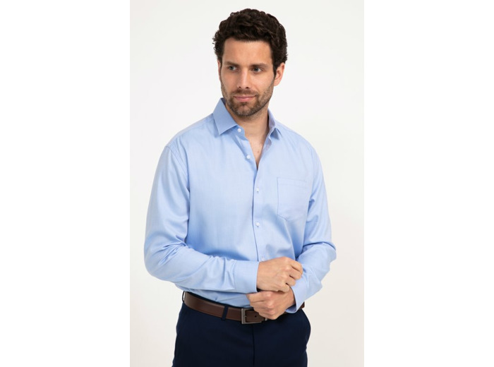 Chemise Ville Chevron Blue Confort