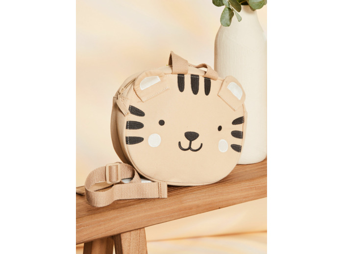 Sac à dos beige avec oreilles 3D