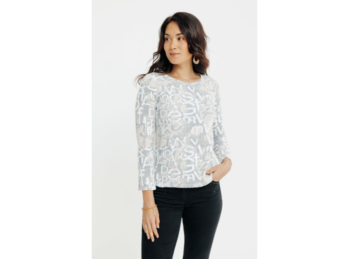 T-Shirt Jacquard Manches Longues