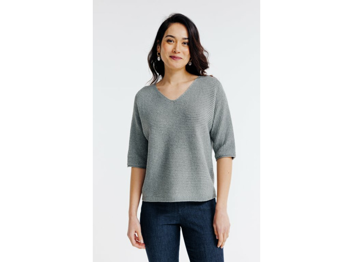 Pull uni manches coudes