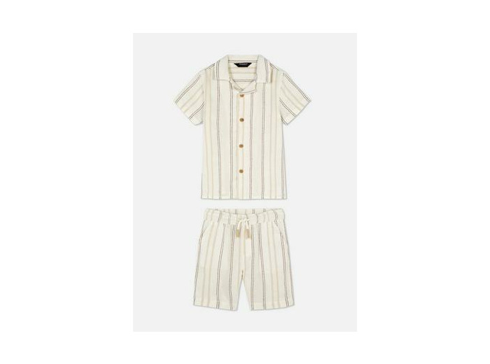 18 mois–8 ans | Ensemble chemise rayée et short