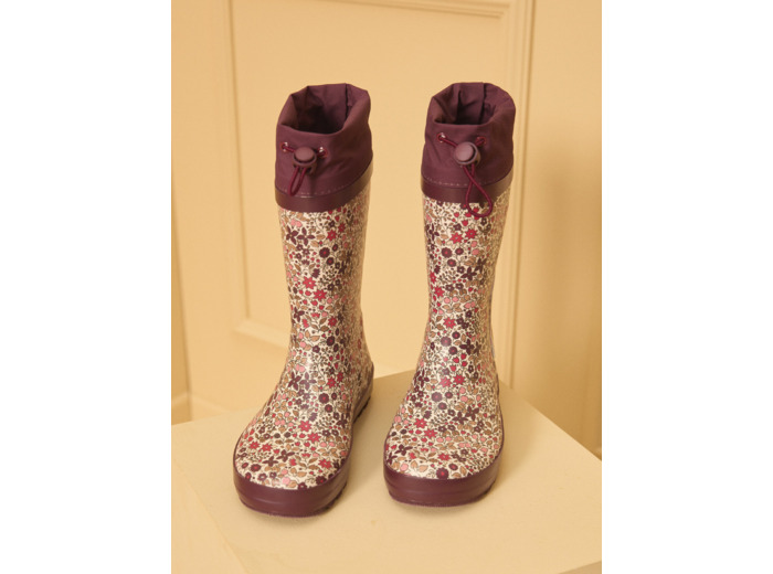 Botte de pluie imprimé fleuri