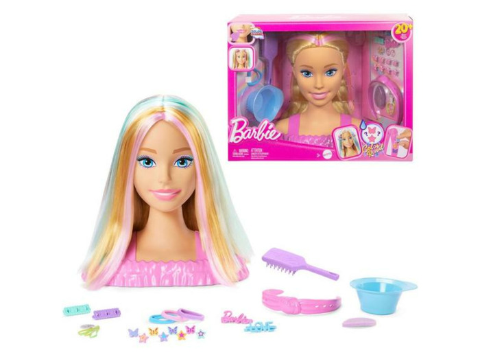 TÊTE À COIFFER BARBIE BLONDE