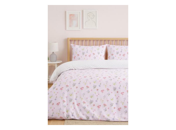 Parure de lit king size à motif fleurs sauvages