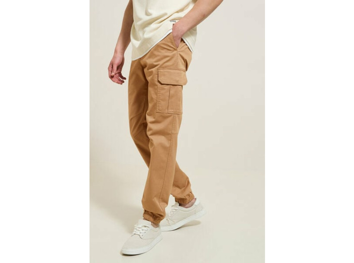 Pantalon cargo uni - Beige