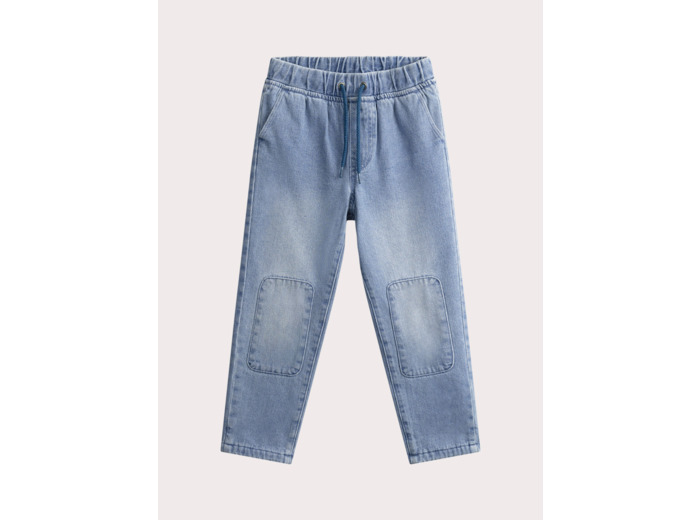 Jean denim bleu doublé chaud double knee pour garçon