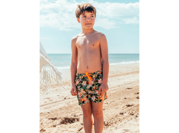 Short de bain imprimé jungle