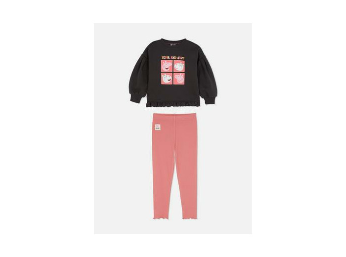 1,5-6 ans | Ensemble sweat-shirt à manches ballon et legging Peppa Pig