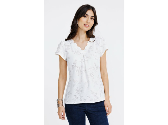 Tee-shirt imprimé foil manches courtes