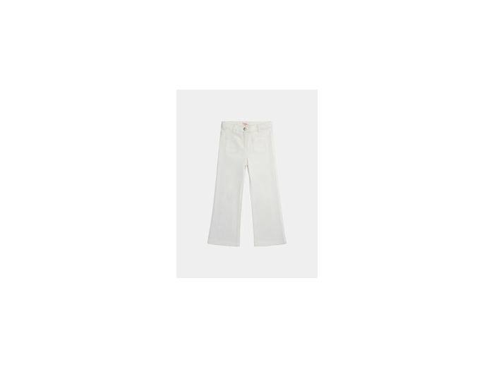 Pantalon blanc cassé à poches pour fille