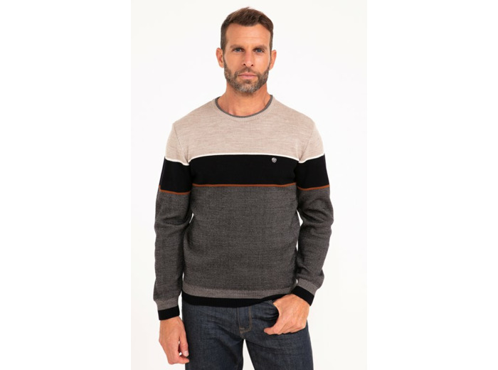 Pull col rond rayé Mocky