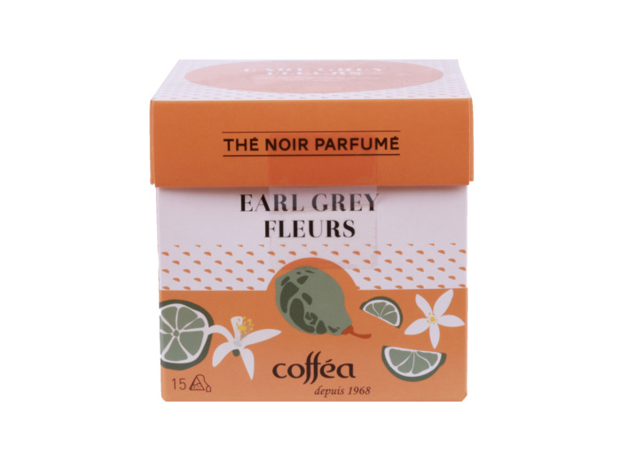 Boîte 15 sachets Thé Noir Earl Grey Fleurs