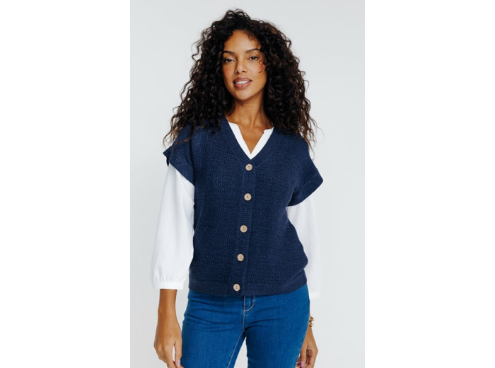 Cardigan maille brillante