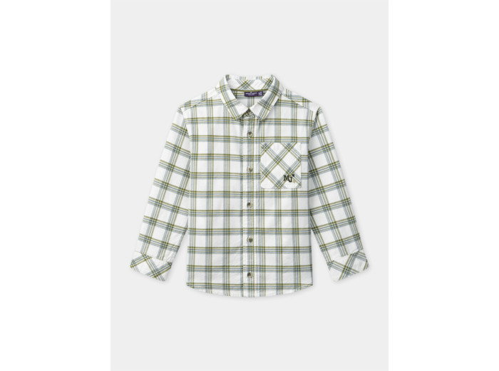 Chemise à carreaux et manches longues Garçon