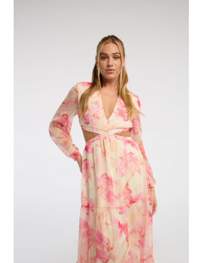 Robe longue à volants